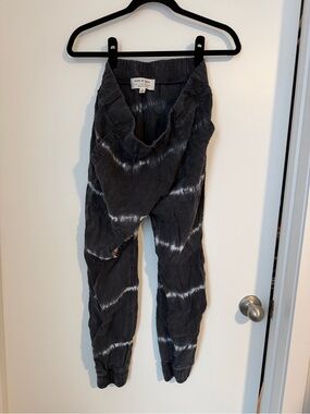 Anthropologie Tie-Dye Jogger Pants in Charcoal Gray